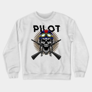 Skull Pilot 01 Crewneck Sweatshirt